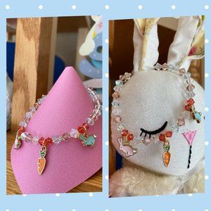 Easter charm bracelet Easter Bunny charm bracelet